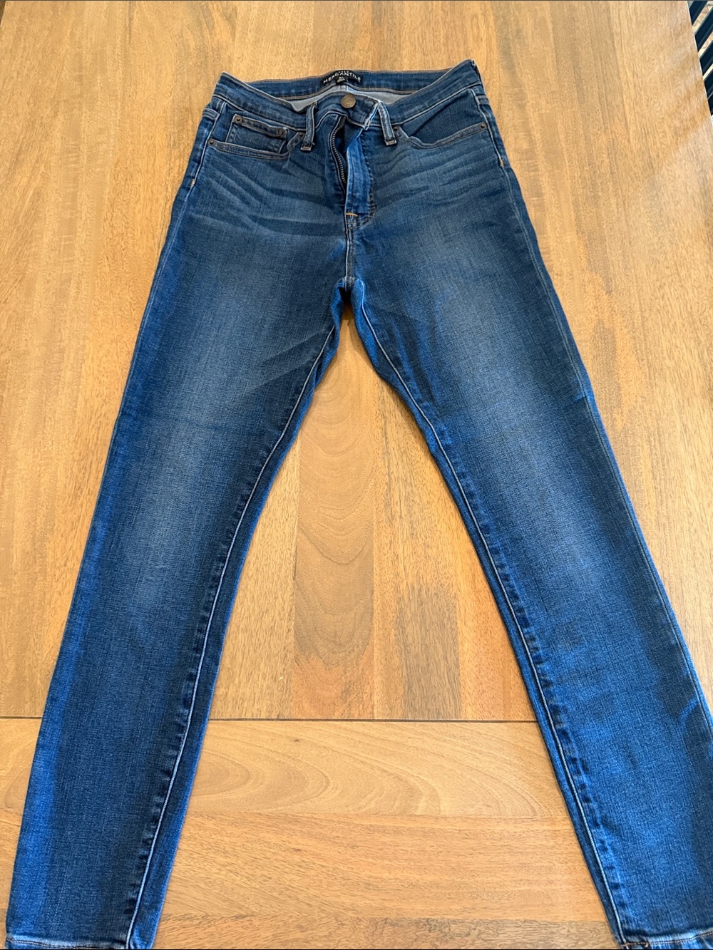 J crew High-Rise Skinny Jeans in Dark Blue